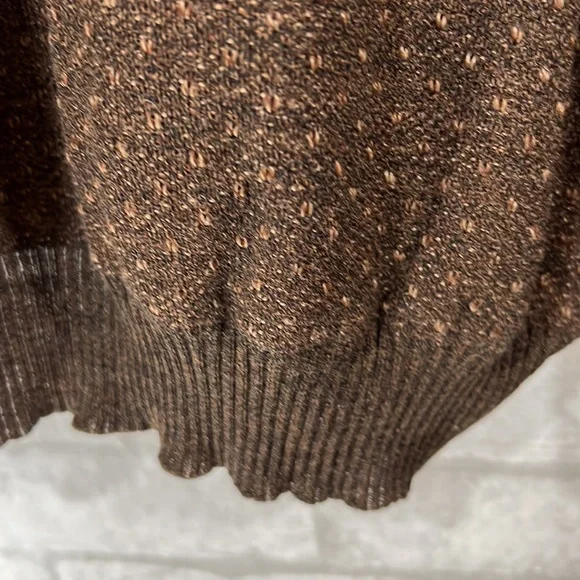 Tricots St. Raphael brown pure new wool—Merino wool sweater size Large